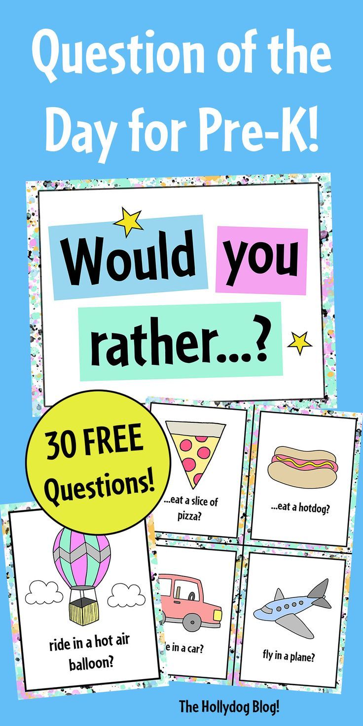 a poster with the words, would you rather? and other questions for pre - k