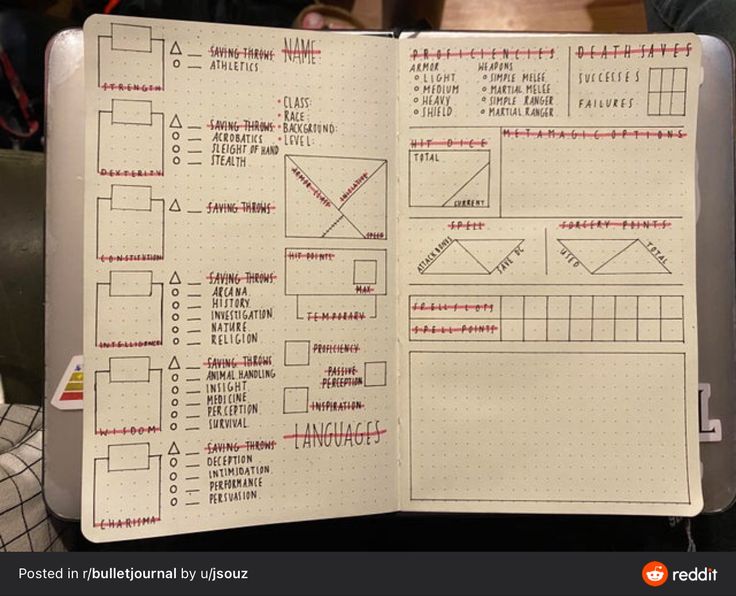 an open notebook with some diagrams on it