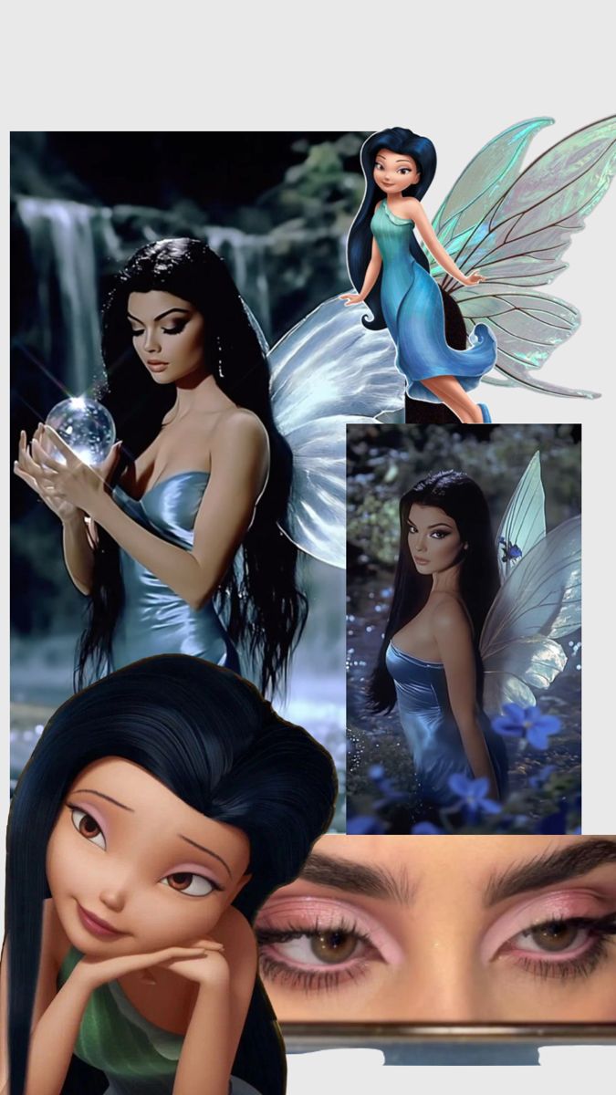 an animated image of a fairy with her eyes closed