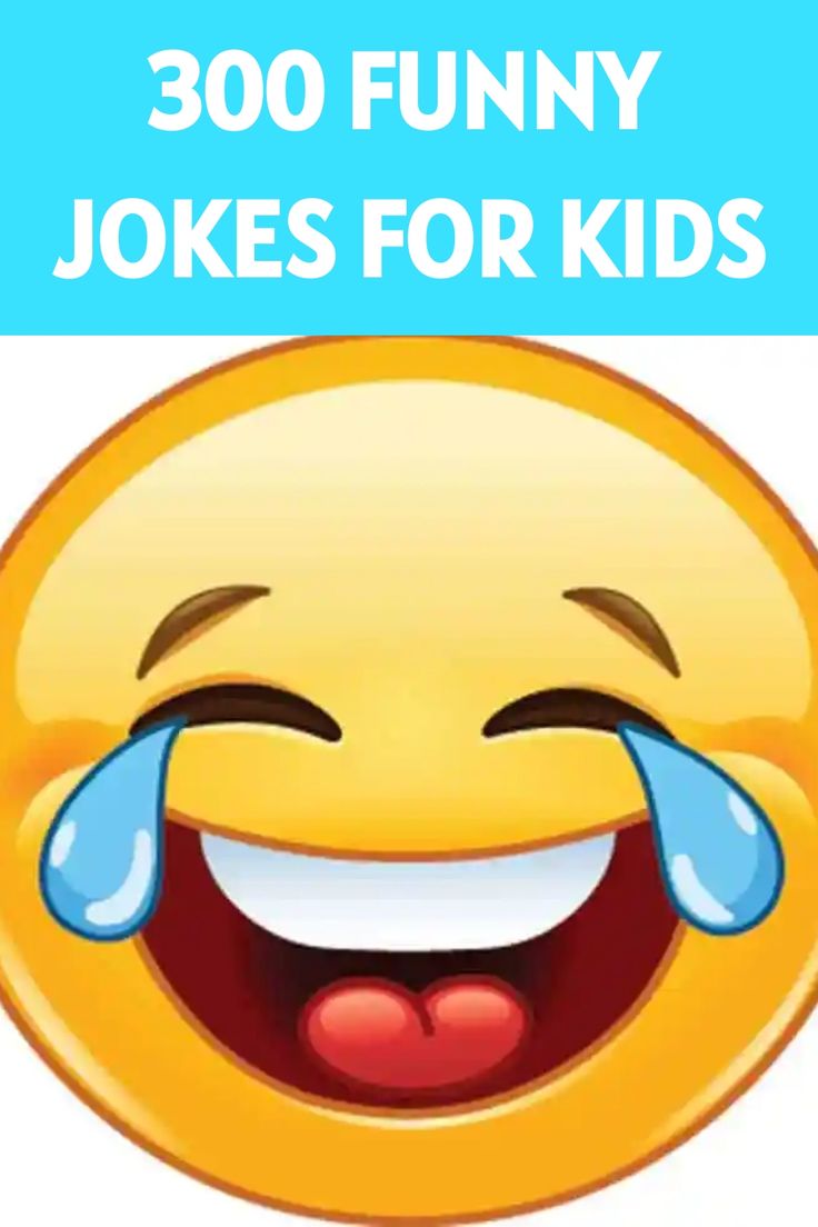 a smiley face with the words 300 funny jokes for kids