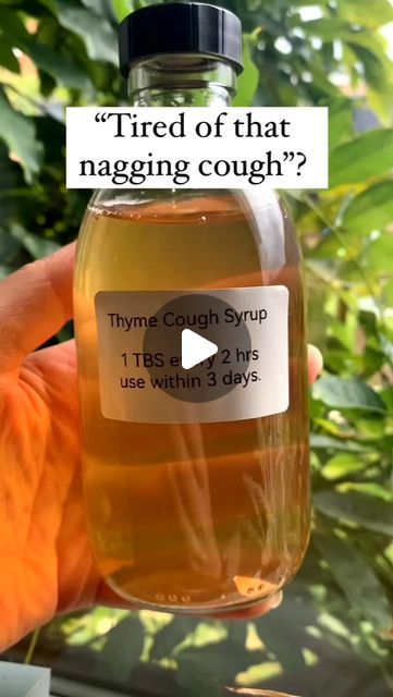 Healthy Herbs - Health Tips on Instagram: "✅Follow @wholisticwellnessway for more home remedies for this sick season !

Thyme cough syrup, made from the herb *Thymus vulgaris*, its a natural remedy used to alleviate respiratory issues. Here are some of the benefits of thyme cough syrup:

1. Cough Relief: Thyme has antitussive (cough-suppressing) properties that help reduce both dry and productive coughs by soothing the respiratory tract.

2. Antimicrobial- Thyme is rich in *thymol*, a compound with antimicrobial properties, which can help fight bacteria and viruses that may cause infections in the respiratory system.

3. Expectorant- Thyme can help loosen and expel mucus from the airways, making it useful for treating chest congestion associated with colds, bronchitis, or respiratory infec Benefits Of Thyme, Healing Drinks, Congestion Remedies, Thymus Vulgaris, Cough Relief, The Respiratory System, Nutritional Therapist, Homesteading Ideas, Sick Remedies