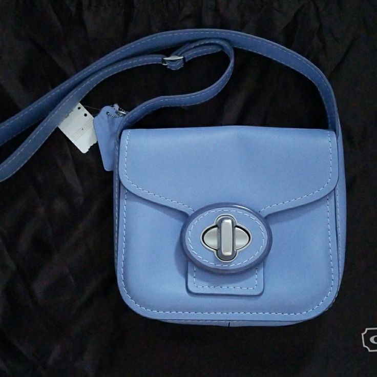 Brand New Coach Cross Body Baby Blue Limited Edition Bag Irish Knit Sweaters, Coach Messenger Bag, Limited Edition Bag, Bags Coach, Red Purses, Coach Crossbody, Louis Vuitton Pochette, Coach Bag, Shopper Tote