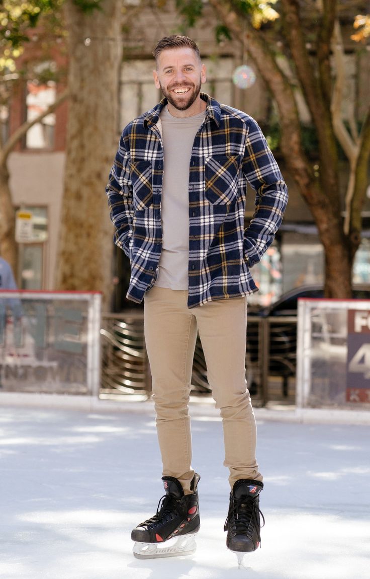 Navy and yellow plaid button down shacket with collar cuffed sleeves front flap button pockets and side pockets. With ultra soft white fleece lining. 20107 Navy And Yellow, White Fleece, Yellow Plaid, Collar And Cuff, Soft White, Last One, Cuff Sleeves, Button Downs, Plaid