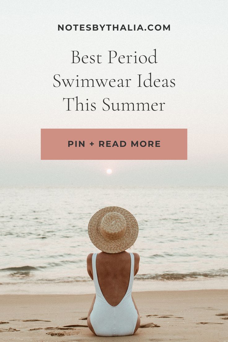 The Best Period Swimwear Ideas this Summer; black text over a stock image of a woman wearing white swimsuit in the beach Period Swimwear, Swimwear Ideas, Period Days, Summer Pins, Period Hacks, Menstrual Health, Swimming Beach, Period Panties, Pool Day