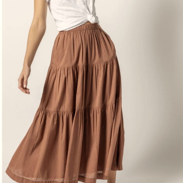 Hale Bob Tiered Tan Maxy Skirt With Embroidery Details In The Front Waist And In Each Tier. Underlined. Side Zipper Closure. Size Xs Waist Size 33" Length 35.8" Fabric: 100% Cotton New Without Tags! *Stock Pics Show Similar Designs For Fitting & Styling Ideas. *Pic3 Shows Color Best Non-stretch Brown Cotton Skirt, Cotton Brown Maxi Skirt For Spring, Brown Cotton Maxi Skirt For Spring, Spring Brown Cotton Maxi Skirt, Spring Brown Relaxed Maxi Skirt, Brown Midi Skirt For Spring, Brown Tiered Skirt For Spring, Spring Brown Tiered Skirt, Brown Tiered Skirt For Summer