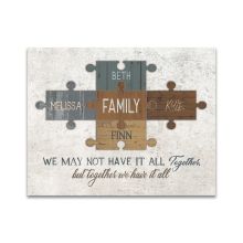 a puzzle piece with the words family on it