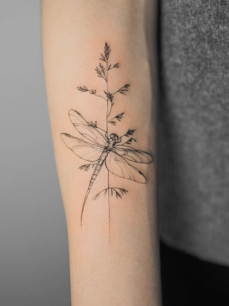 Татуировка стрекоза Inside Ankle Tattoos, Gratitude Tattoo, Small Dragonfly Tattoo, Tattoo Style Art, Tattoos To Cover Scars, Dragonfly Tattoo Design, Boho Tattoos, Floral Tattoo Design, Dragonfly Tattoo