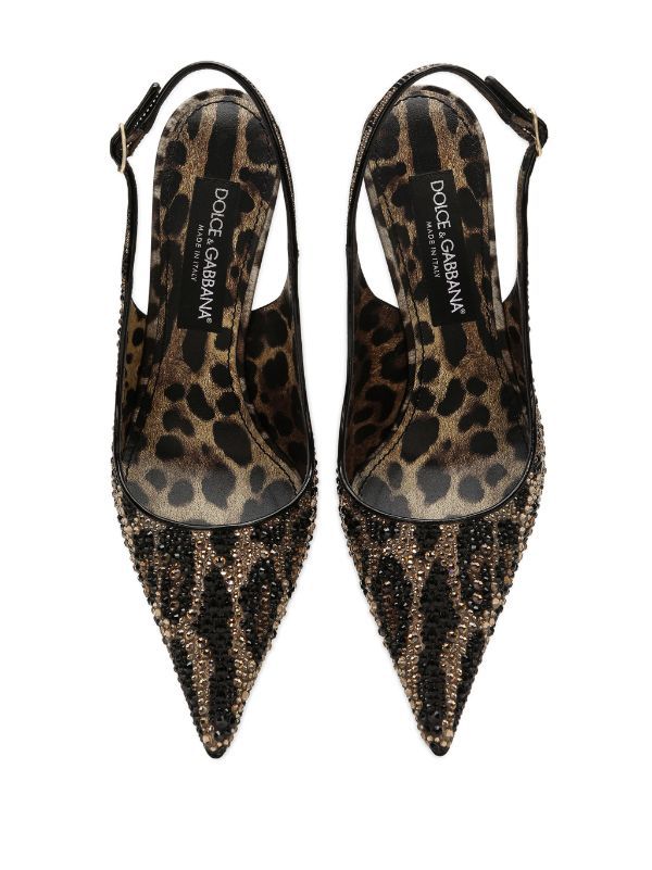 Dolce & Gabbana 105mm leopard-print Leather Pumps - Farfetch Dr Shoes, Vintage Heels, Girly Shoes, Shoe Inspo, Aesthetic Shoes, Slingbacks, Pretty Shoes, Dream Shoes, Printed Leather