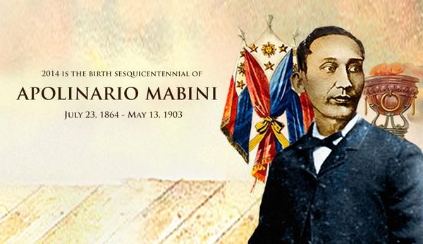 a painting of a man in a tuxedo with the words apolinaro mabini on it