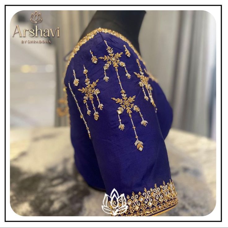 This royal blue coloured #customisedblouse is a stunning must have blouse for your upcoming evening ceremonials planned.💙✨ Get your attire planned from the scratch with @arshavibyshraddha @blousesbyarshavi ✨ 📲: 89513 63530 #arshavibyshraddha #blousesbyarshavi #bangloredesigner #customisedblouses #wedmegood #handembroidery #aariwork #maggamwork #karagiri #silk #designerblouses #bridal #hyderabad #bangalore #bangalorebrides #wedmegoodsouth #southindianbride #fashiondesigner Blue Colour Work Blouses, Copper Sulphate Blue Blouse Designs, Royal Blue Blouse Designs, Blue Colour Blouse Designs, Green Blouse Designs, Blue Blouse Designs, Embroidered Blouses, Blouse Designs High Neck, Latest Bridal Blouse Designs