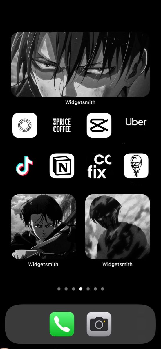 Widgetsmith Anime Ideas, Anime Widgetsmith, Home Iphone, Widgetsmith Ideas, Aot Levi, Screen Iphone, Anime Ideas, Homescreen Iphone, Screen