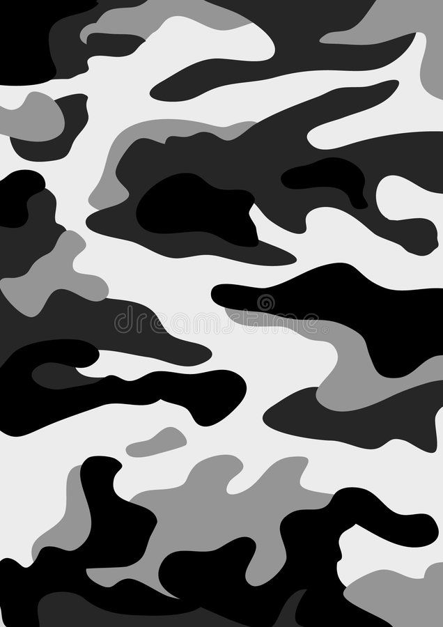 black and white camouflage print background royalty illustration