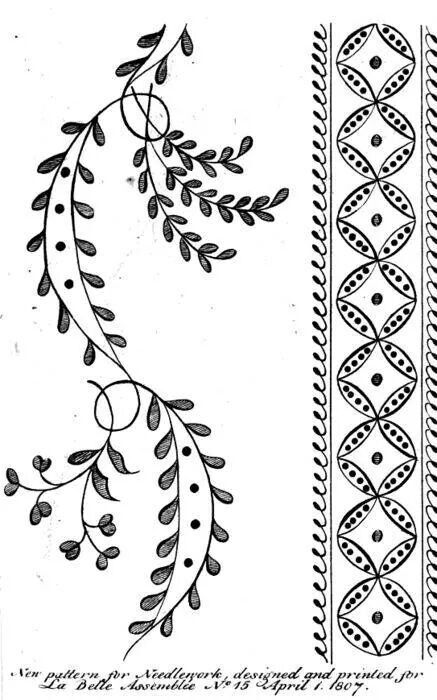 two different designs, one with leaves and the other with vines