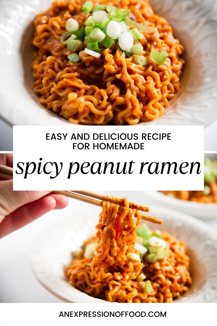 an easy and delicious recipe for homemade spicy peanut ramen