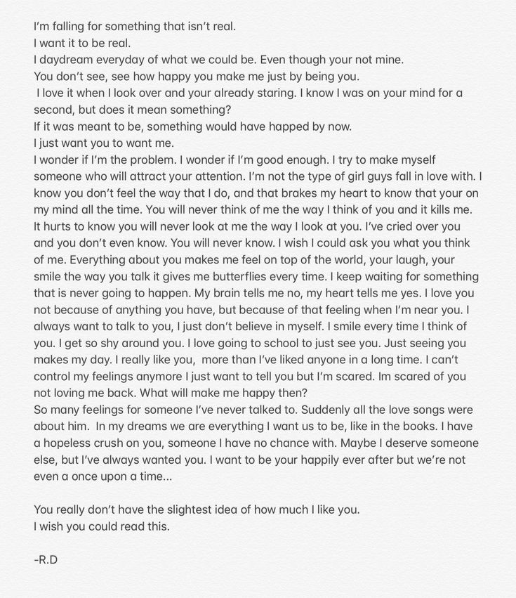 an image of a letter written to someone on their phone with the caption i'm feeling for something that isn't real