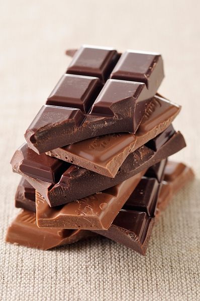 a stack of chocolate bars stacked on top of each other