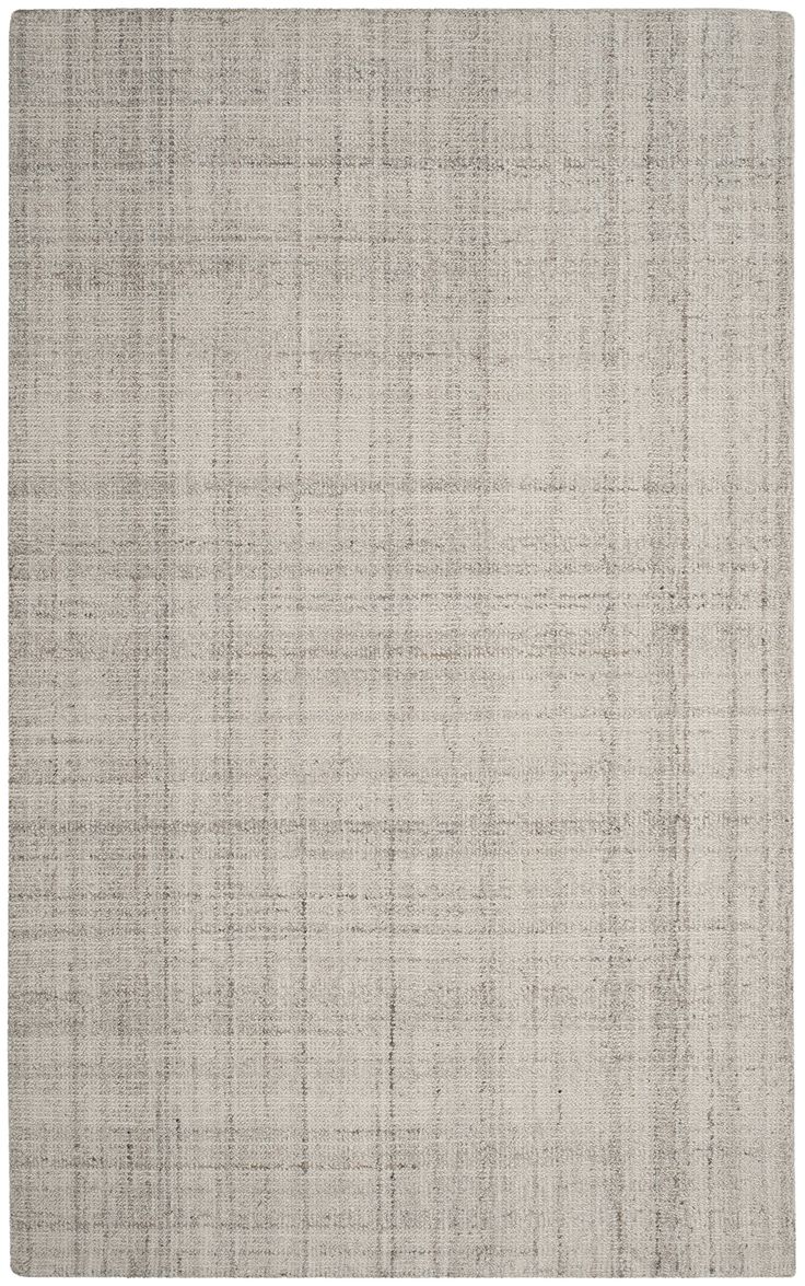 an area rug with grey and white colors