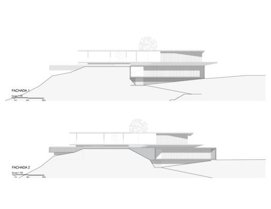 two drawings showing the different sections of a house