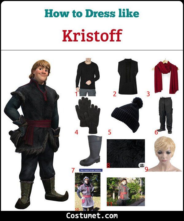 how to dress like kristoff from the animated movie, frozen in winter clothes