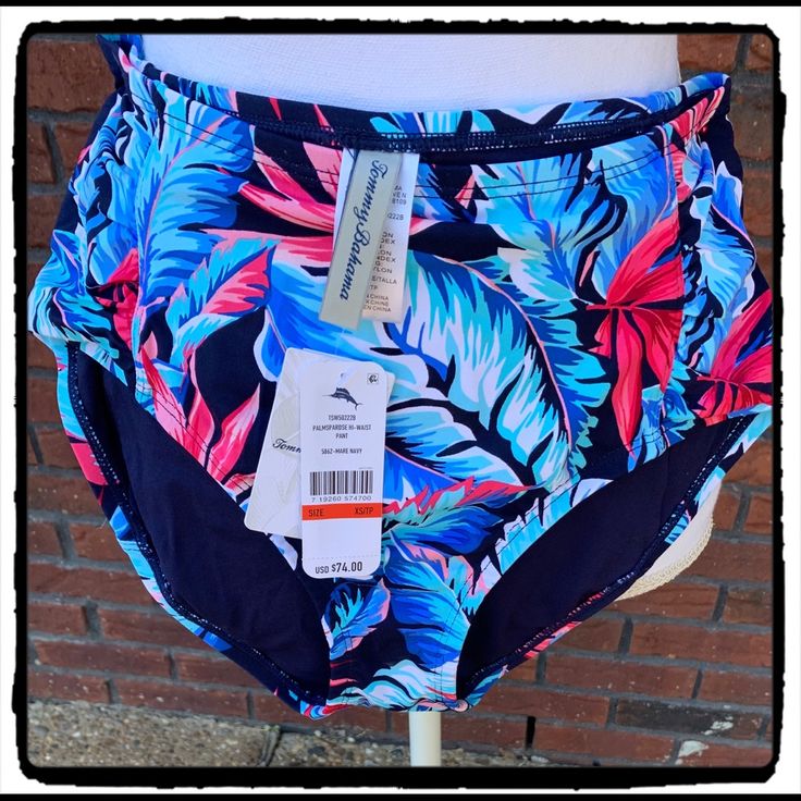 Nwt Palms Of Paradise High Waist Bikini Bottom. Main Color - Mare Navy Retail $74 Blue Tankini For Summer Water Sports, Blue Summer Tankini For Water Sports, Summer Blue Tankini For Water Sports, Blue Tankini For Water Sports And Beach Season, Fitted Tropical Swim Trunks For Pool, Blue Swimwear For Water Sports On Vacation, Blue Swimwear For Water Sports And Vacation, Blue Swimwear For Water Sports, Tropical Blue Swimwear For Water Sports