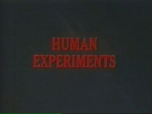 the words human experiments appear to be red