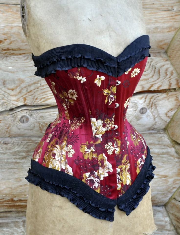 Victorian Trim, Modern Corset, Silk Corset, Waist Belts, Floral Corset, Overbust Corset, Silk Lingerie, Underbust Corset, Silk Brocade