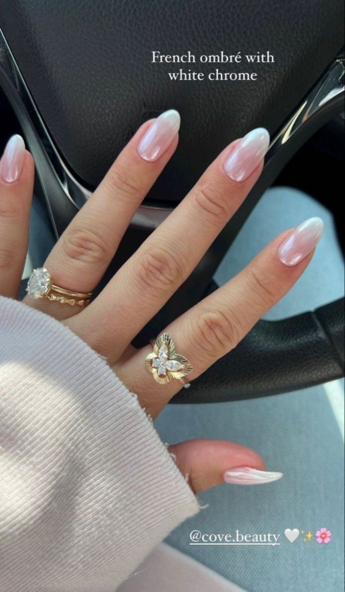 Congratulations on your engagement! As you prepare to share the news with the world, your hands, and particularly your nails, are about to take center stage. Perfect Grades, Ombre Chrome Nails, White Chrome Nails, Wedding Day Nails, Engagement Nails, Bridal Prep, White Chrome, Her Nails, Bride Nails