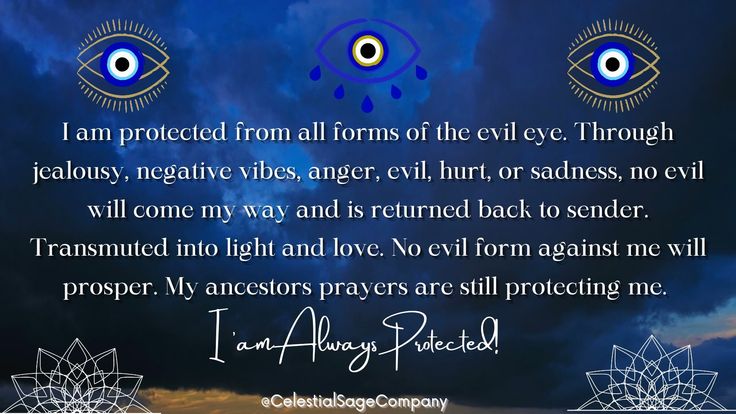 Evil Eye Protection Mantra Eye Of Rah, Protection Affirmation, Moon Love Quotes, Evil Eye Quotes, Spirit Journal, Protection Quotes, I Am Protected, Protection Prayer, Goddess Magick