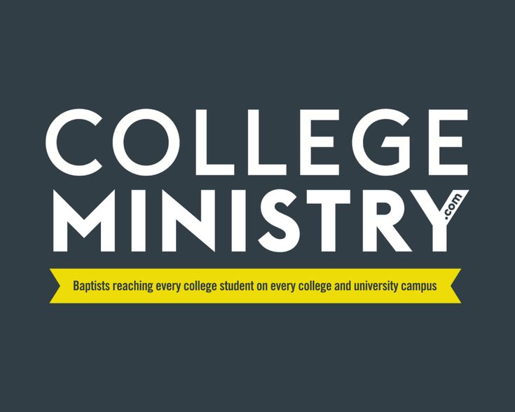 the college logo with text that reads, college ministry