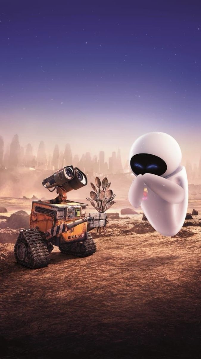 an image of a robot and a car in the desert