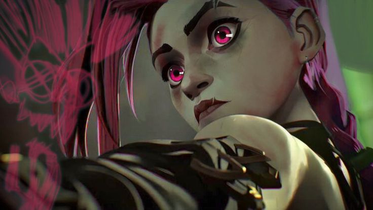 Jinx Shimmer, Rose Project, Arcane Fanart, Get Jinx, Arcane Jinx, League Of Legends Game, Jinx League Of Legends, Pixel Drawing, Different Hair Colors