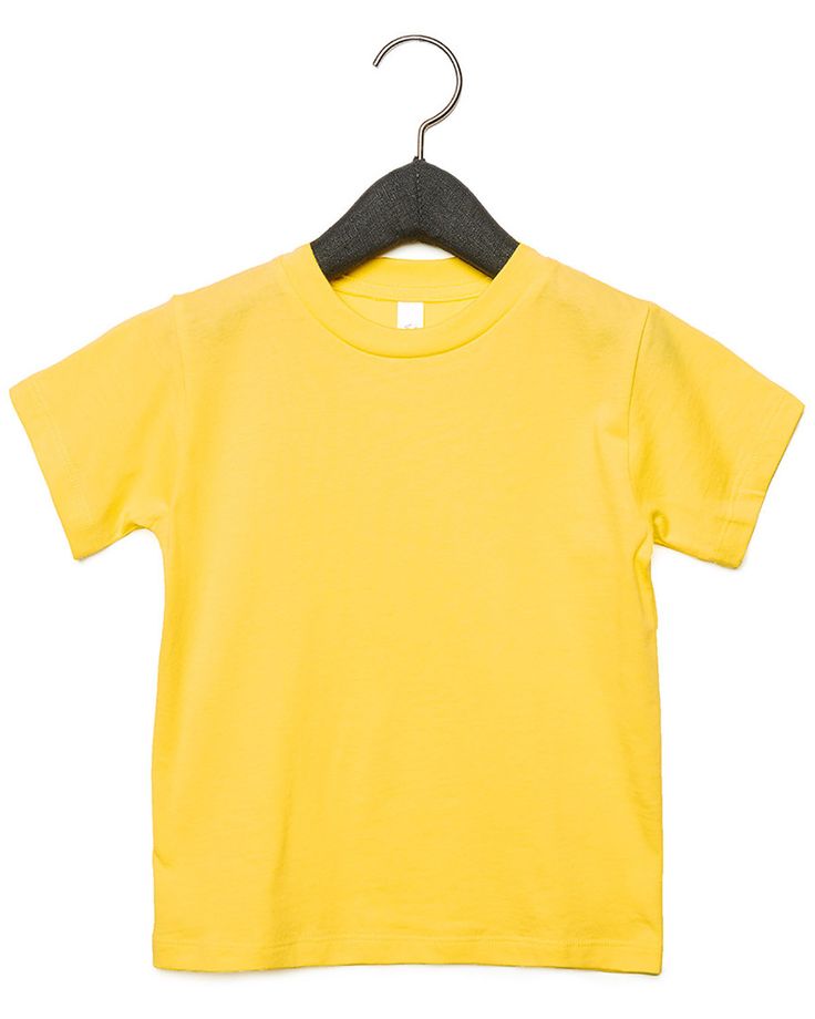 Toddler Jersey Short-Sleeve T-Shirt - YELLOW - 3T | Bella + Canvas Toddler Jersey Short-Sleeve T-Shirt in Yellow Size 3 | Cotton B Shirt Stays, Yellow T Shirt, Yellow Shirts, Shirt Price, Jersey Shorts, Black And Navy, Bella Canvas, Neck T Shirt, Short Sleeve Tee