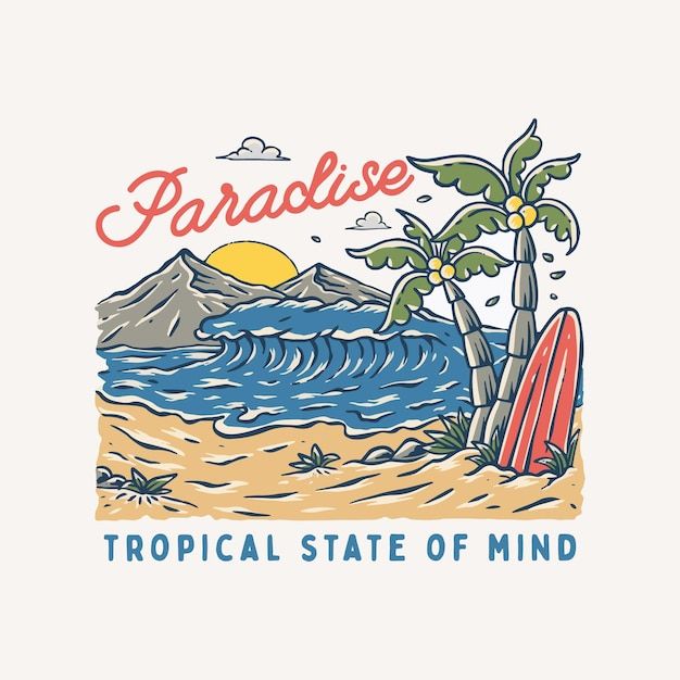 the logo for paradise tropical state of mind