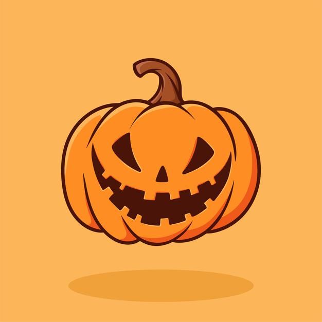 a jack o lantern pumpkin on an orange background