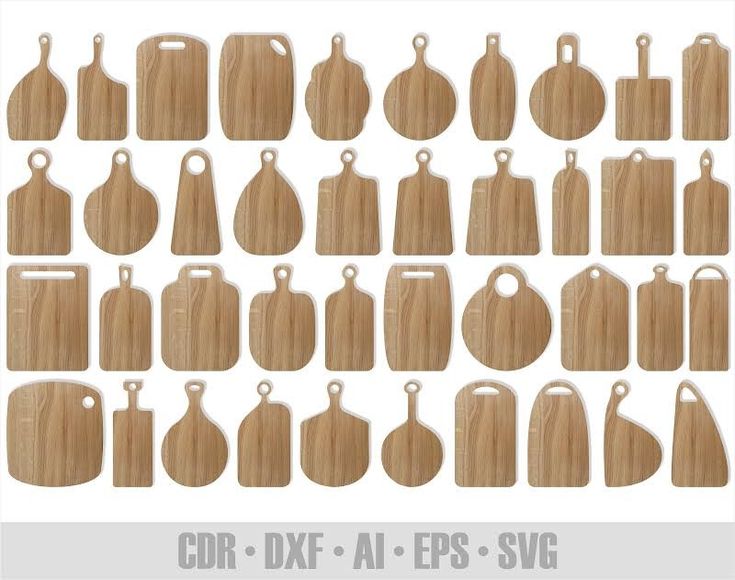 wooden cutting boards with different shapes and sizes