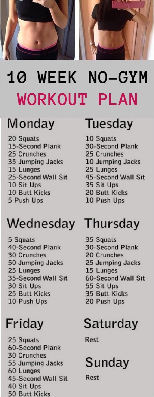 an image of a woman's workout plan for the week, including exercises and diets