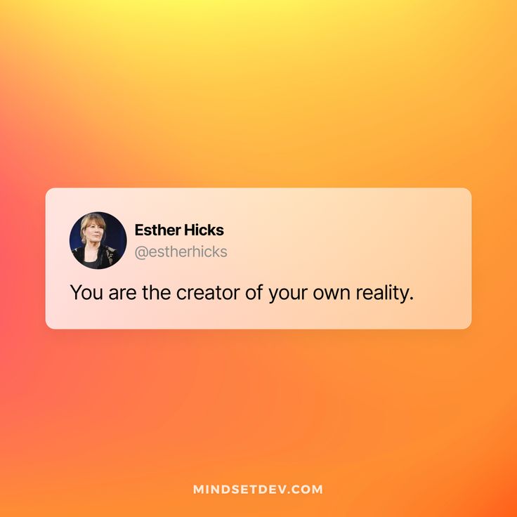 the text reads, you are the creator of your own reality and an image of a woman's face