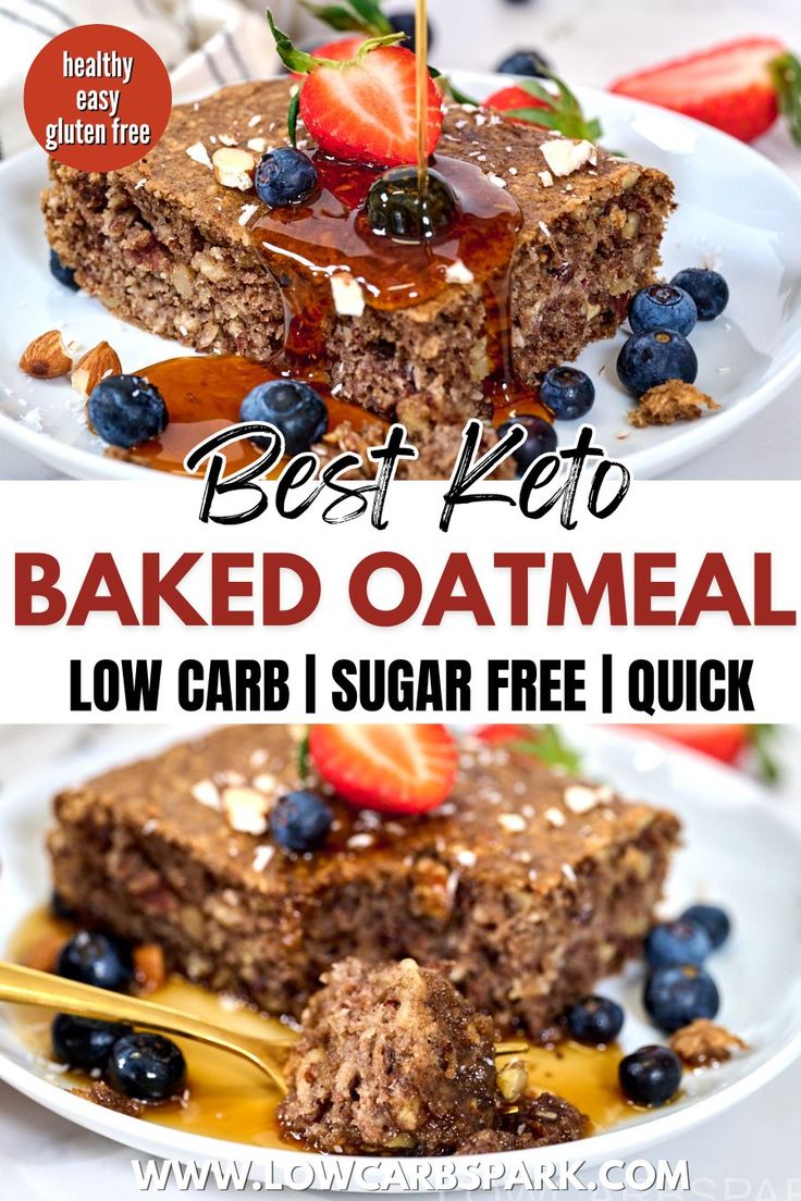 the best keto baked oatmeal low carb sugar free quick dessert