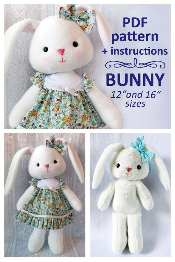 the bunny is wearing a dress with flowers on it