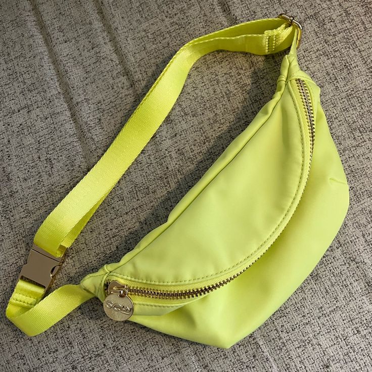 Took The Tag Off But Never Used, Haven’t Even Tried On + Has Been Sitting In Dust Bag. Lime Is A Discontinued Scl Color, So A Rare Find. Will Ship In Scl’s Iridescent Dust Bag. Green Belt Bag With Zipper Closure, Green Belt Bag For Travel, Stoney Clover Lane, Stoney Clover, Fanny Pack, Dust Bag, Bag Lady, Green, Women Shopping