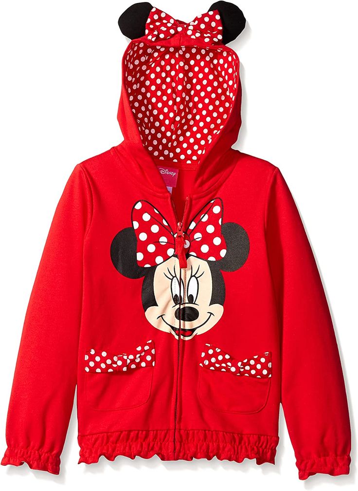 Amazon.com: Disney Girls' Minnie Polka-Dot Bow Hoodie: Clothing, Shoes & Jewelry Bow Hoodie, Disney Essentials, Minnie Mouse Hoodie, Unicorn Christmas, Minnie Mouse Outfits, Baby Minnie, Disney Hoodies, Baby Minnie Mouse, Minnie Mouse Girl