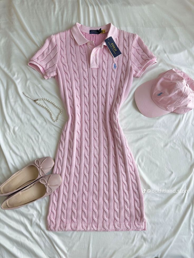 Polo Dress Outfit, Playful Aesthetic, Boquette Flowers, Outfit Inspo Casual, Profile Page, Ralph Lauren Outfits, Ralph Lauren Dress, Fancy Outfits, Pink Outfit