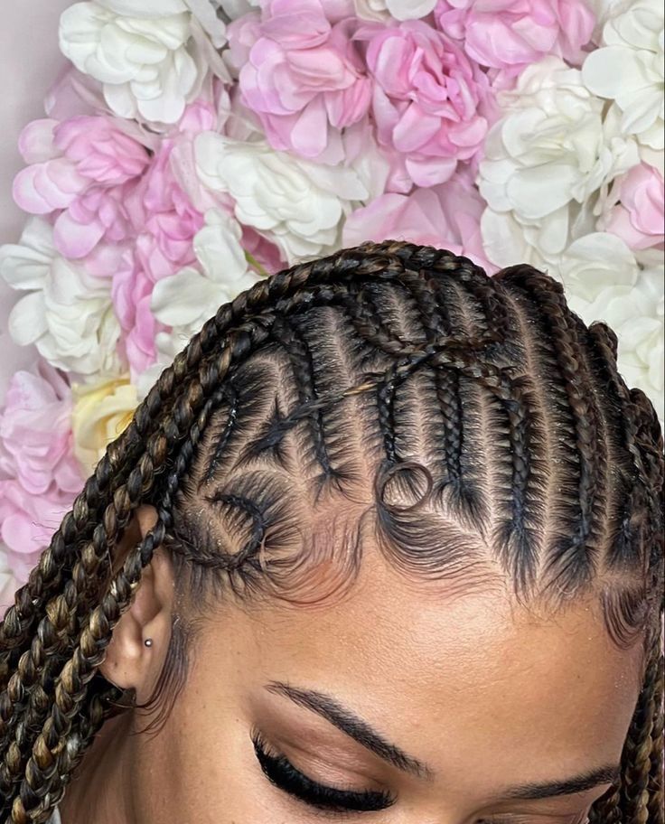 Beads Braids, Hair Braid Designs, Curls Braids, Cornrows Natural Hair, Women Braids, Feed In Braids Hairstyles, Goddess Braids Hairstyles, Quick Natural Hair Styles, Braided Cornrow Hairstyles