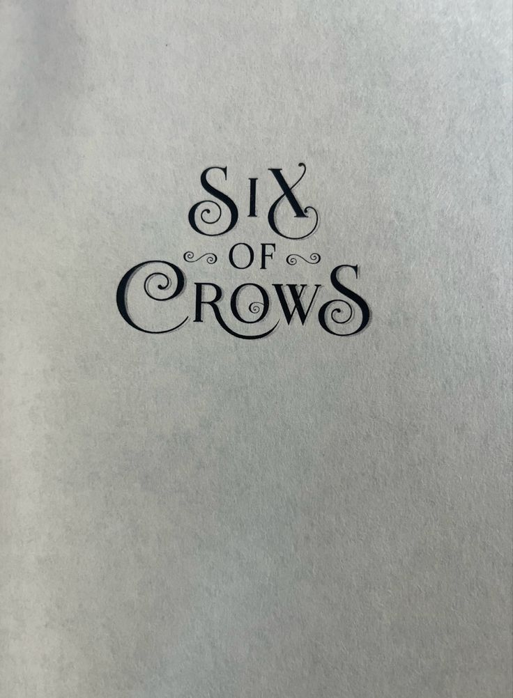 six of crows logo on white paper