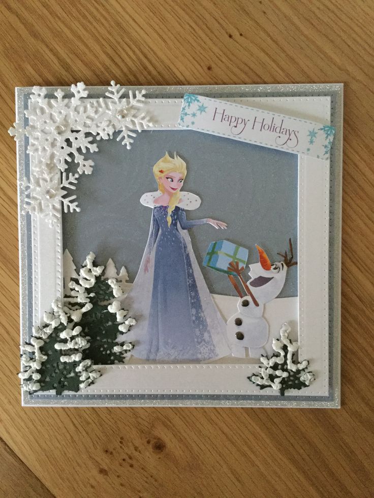 a card with a frozen princess on it