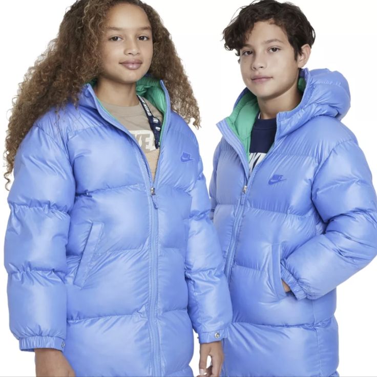 Brand New With Tags Hooded Parka, Kids Coats, Nike Blue, Kids Nike, Kids Jacket, Nike Sportswear, Nike Jacket, Parka, Color Blue