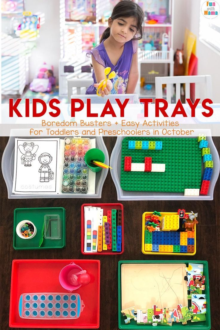 kids play trays for toddlers and preschoolers to learn how to make their own toys