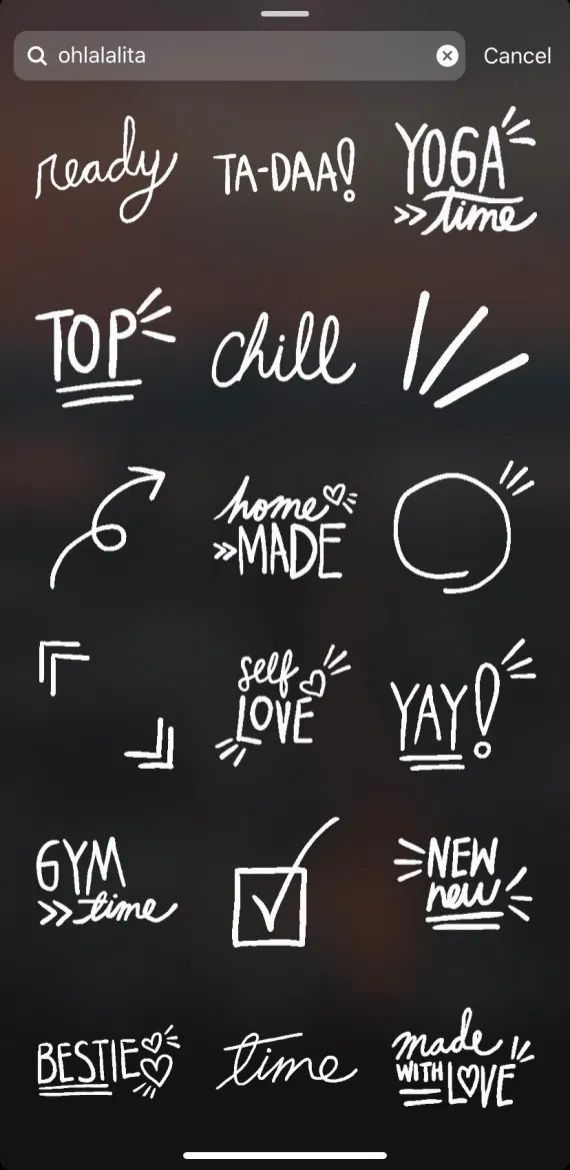 an iphone screen with various handwritten words and symbols on the phone's screen