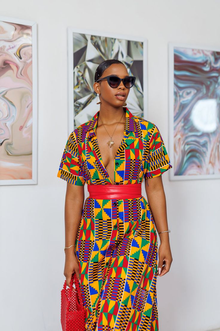 This sophisticated unlined kaftan with multi-colors of traditional African ankara fabric, is that stately piece you need to make a grand impression! The kaftan can be worn as evening wear to various events such as weddings, dinner parties and other formal occasions. Kente Fabric, Clothes Fabric, Athleisure Dress, African Ankara, Swimwear Bottoms, Ankara Fabric, Kaftan Dress, Dinner Parties, Coat Dress