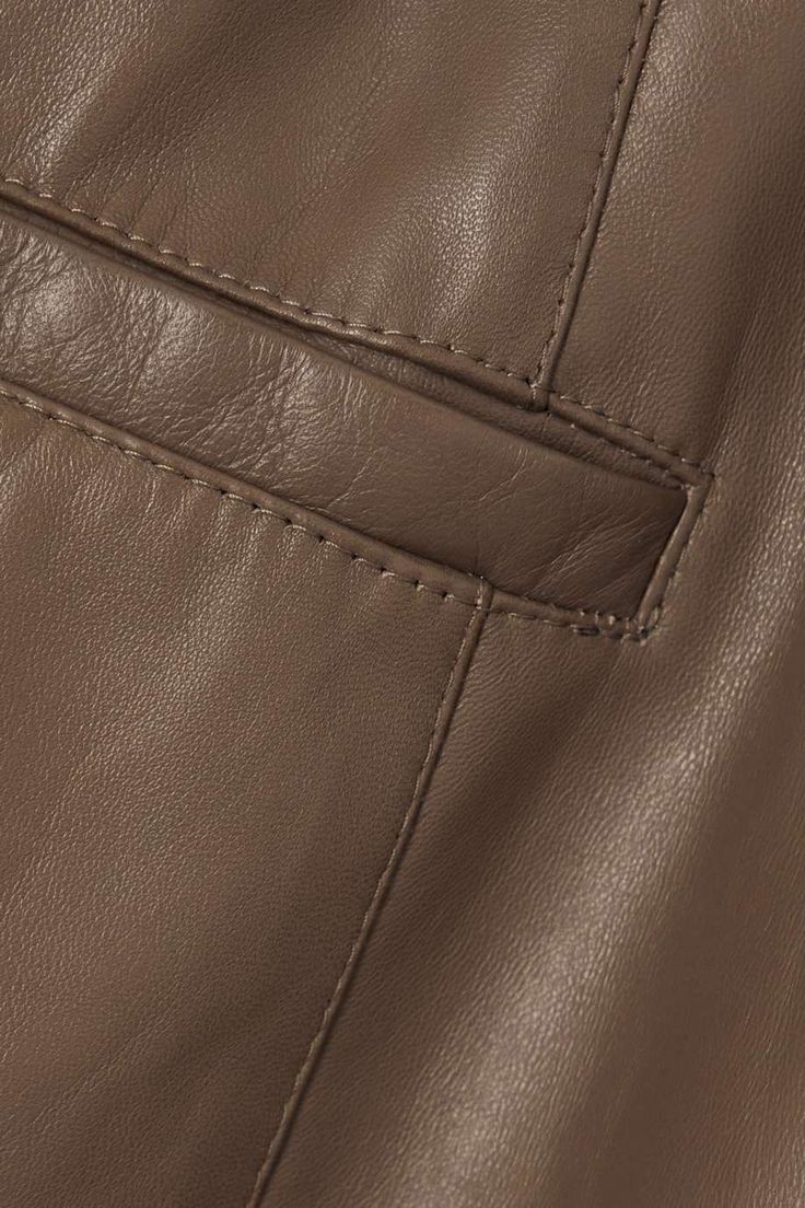 BRUNELLO CUCINELLI Utility leather cargo pants | NET-A-PORTER Leather Cargo Pants, Look Sophisticated, Wide Legs, Brunello Cucinelli, Nappa Leather, Net A Porter, Women Collection, Cargo Pants, Brown Leather